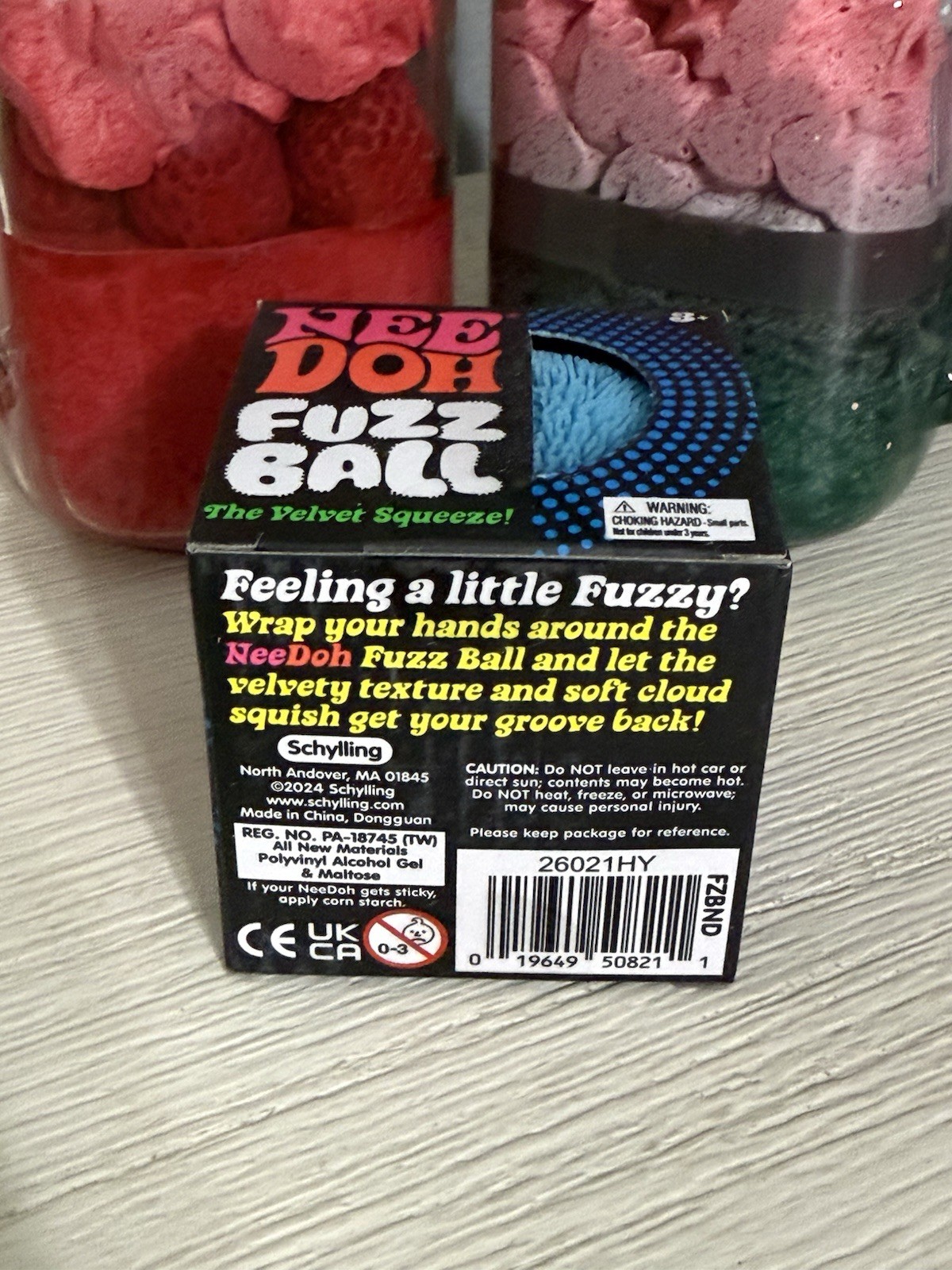 NEW Blue Needoh FUZZ BALL Nee Doh Squishy Fuzzball AUTHENTIC US Squeeze Squish