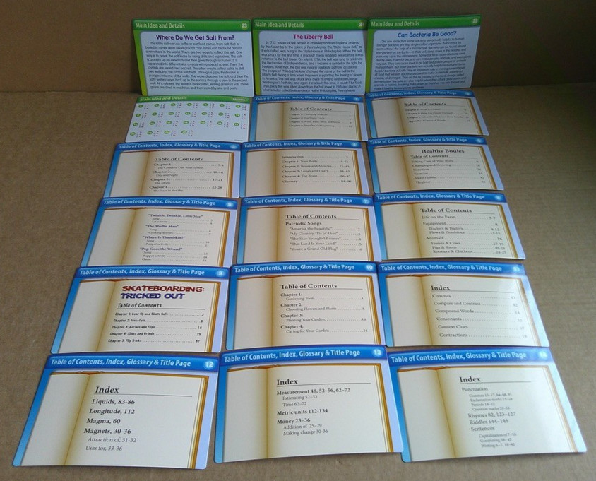 LAKESHORE Nonfiction Comprehension Quickie Cards with Box (100% complete)