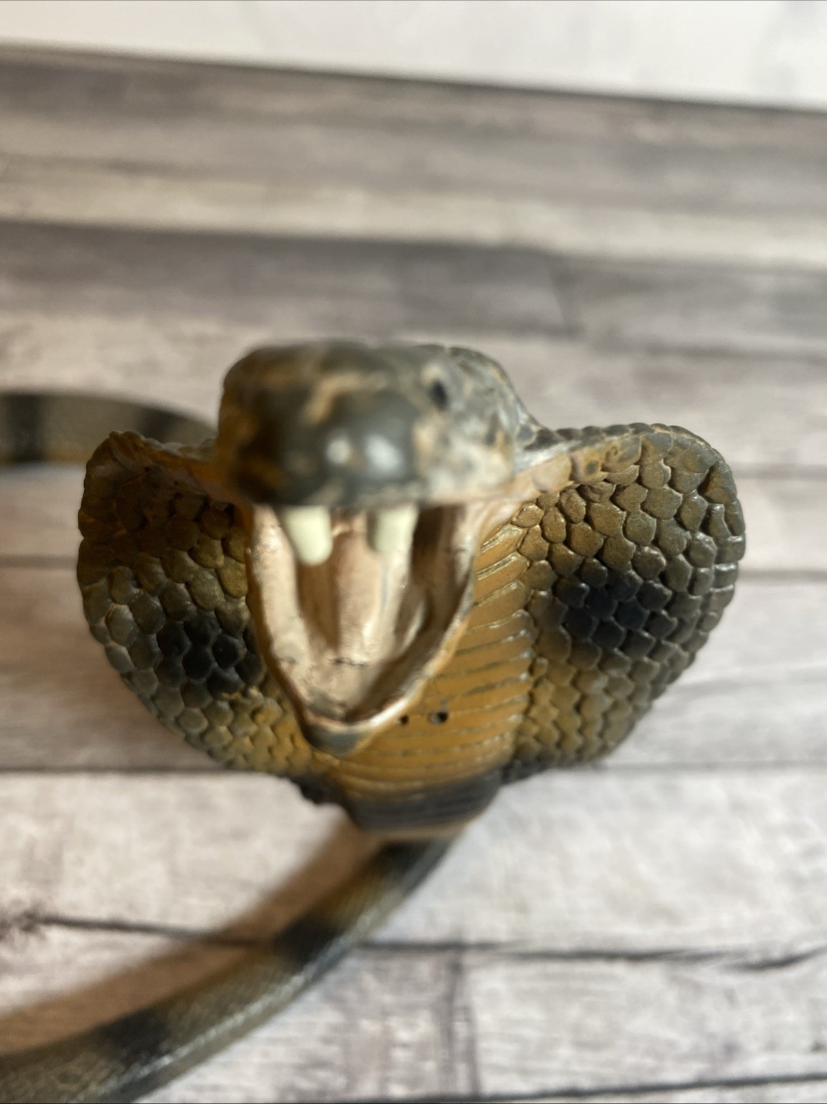 Safari Ltd. Cobra Snake Figure Bendable 34″ Realistic Reptile Vintage 1998 Toy