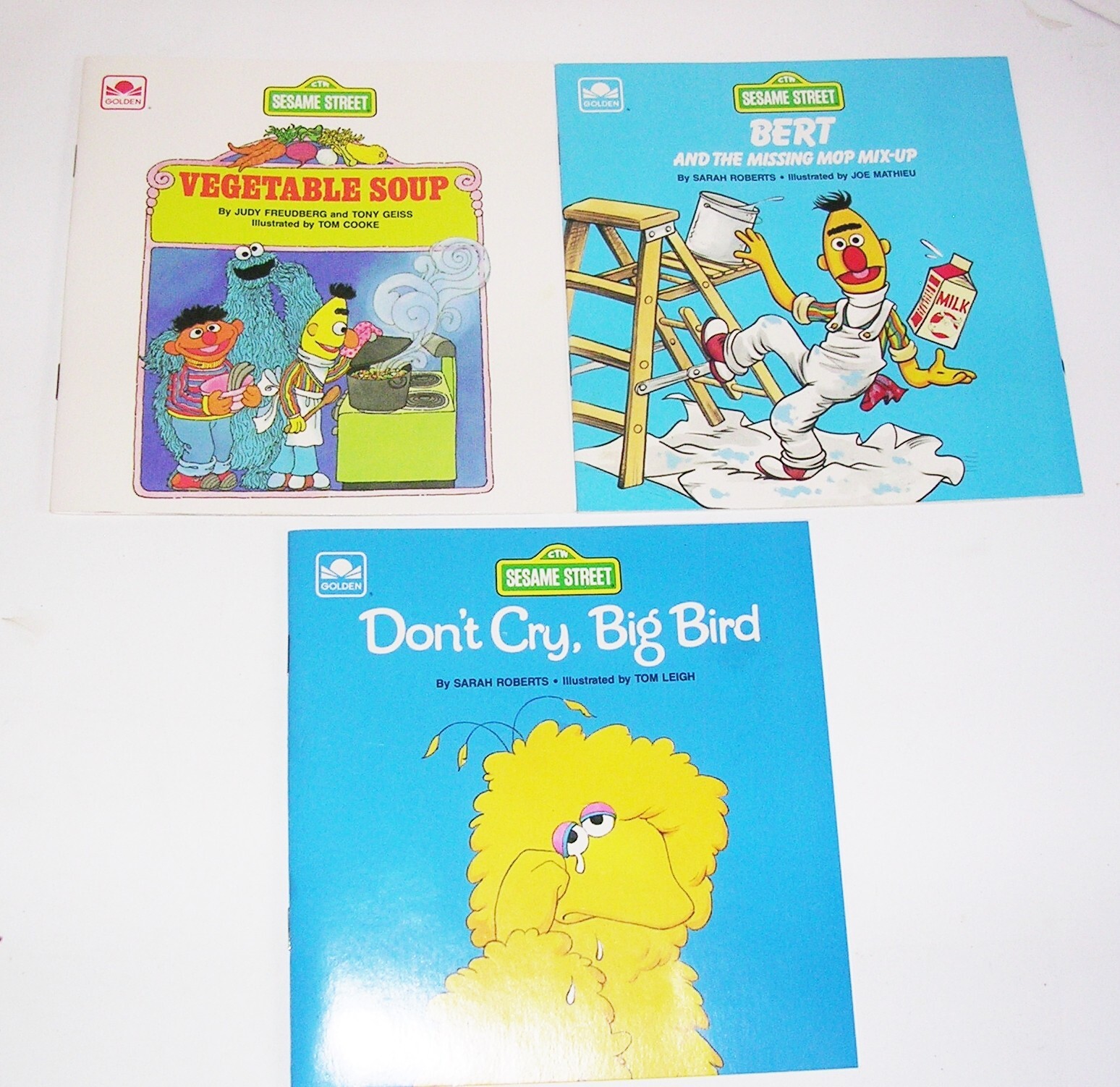 Sesame Street Start to Read Books Cassettes Big Bird Ernie and Bert Lot