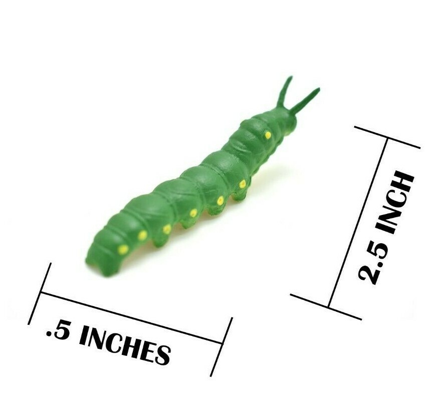 Green Tomato Hornworm Larva Plastic 2.5 inches Length – F1056 B190