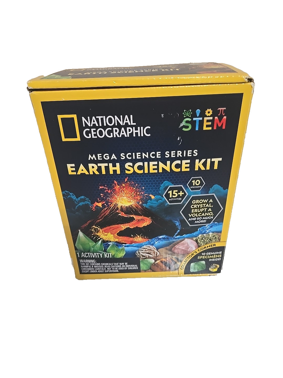 Nat Geo Mega Science Kit Crystals Volcano Gems Geology STEM Kids Educational NIB