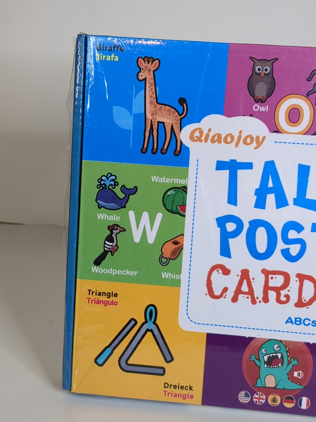 Qiaojoy Bilingual Interactive Talking Poster Card Games ABCs 123s 100 Words New