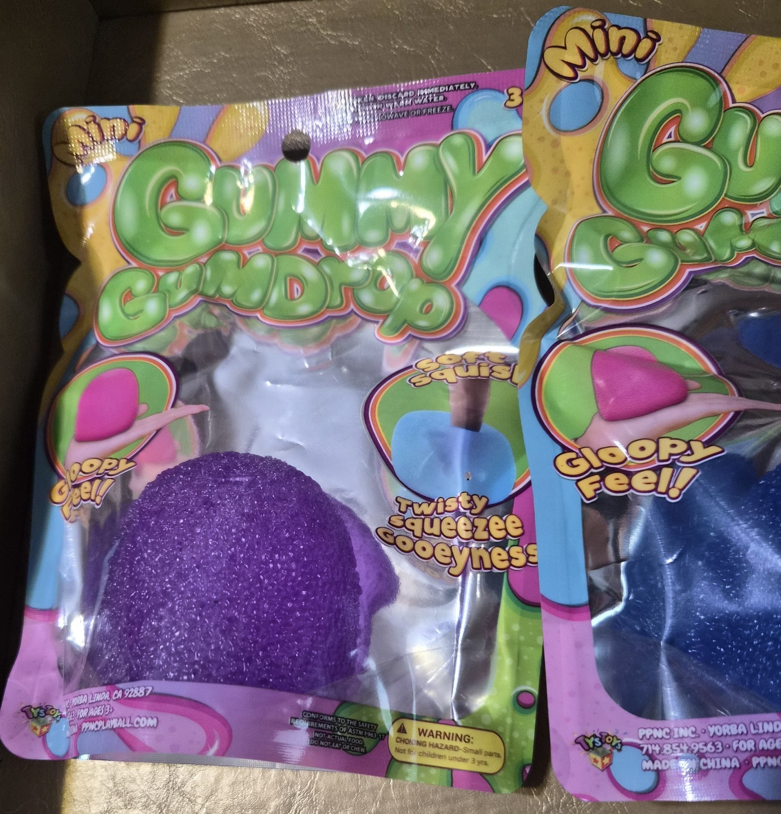 GUMMY GUMDROPS SOFT SQUISH TOYS LOT OF 4 FULLSIZE 2.5 INCHES EACH PPNC NEW