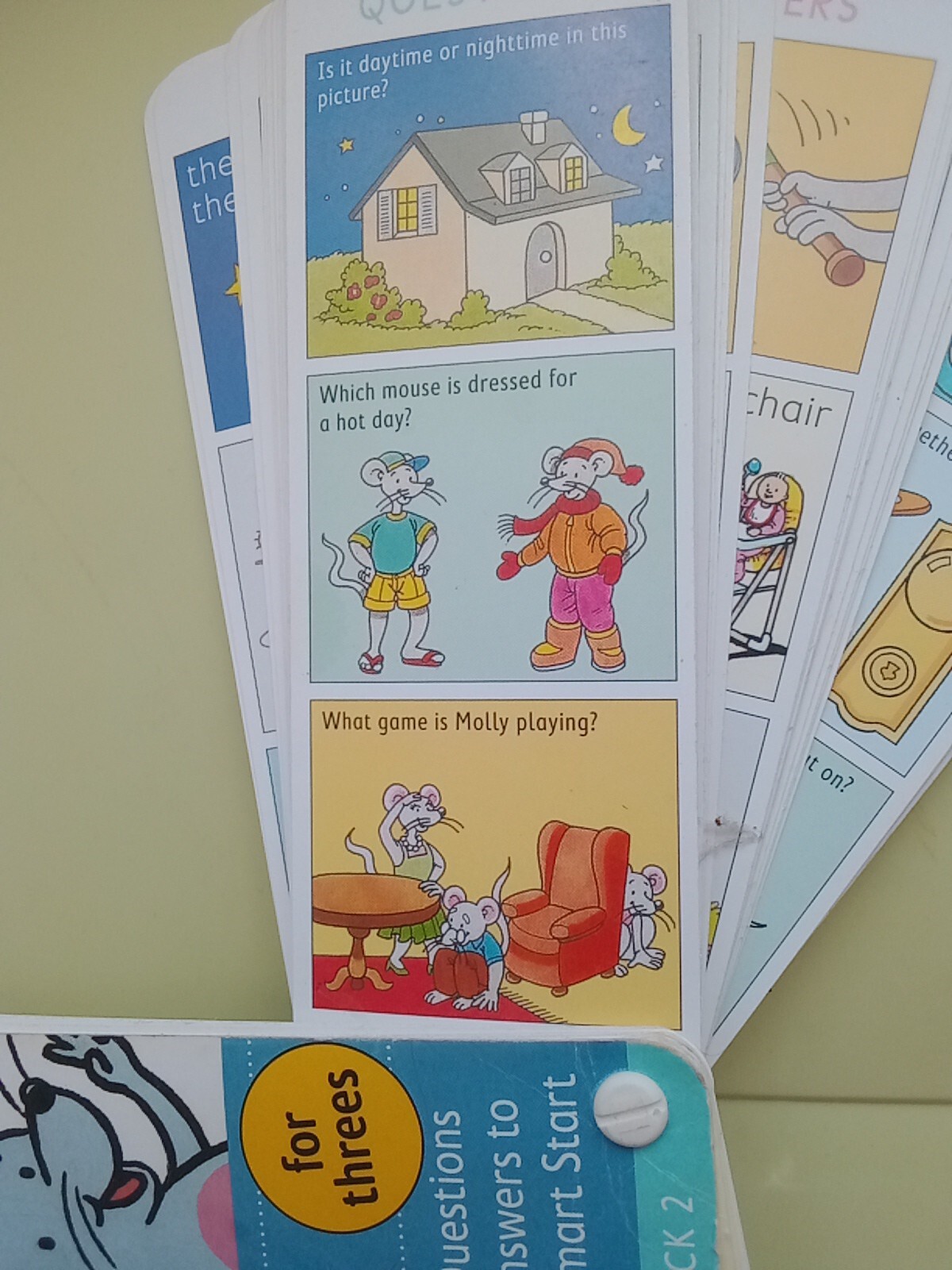 Brain Quest for Threes Revised 4th Edition Deck 1 ages 3-4 learning cards
