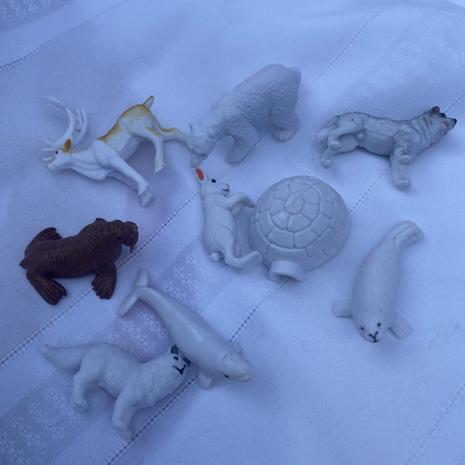 Safari Ltd Arctic Animal & Igloo Toys Miniature Toy Figurine Set 9 Pieces