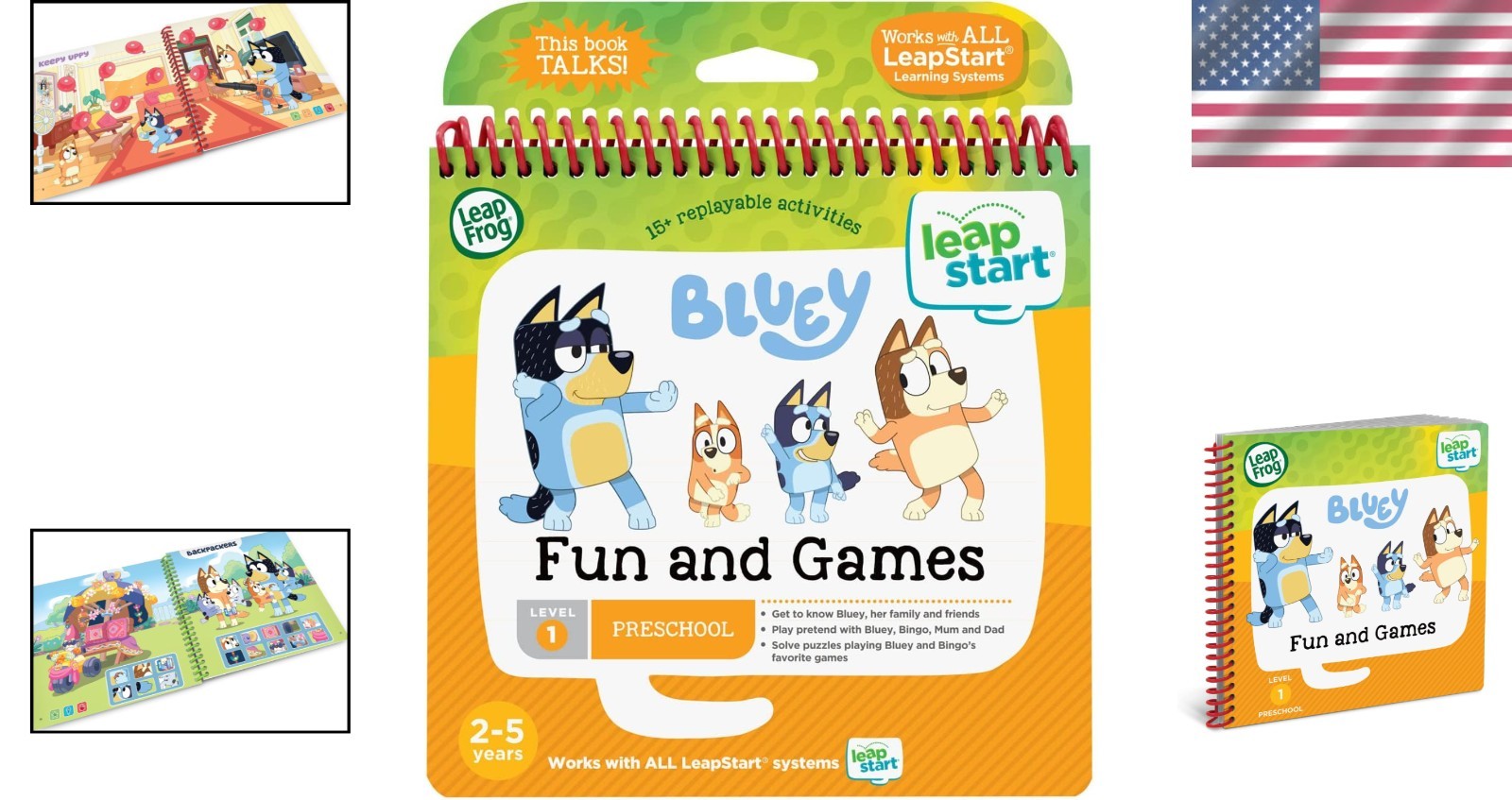 LeapStart Bluey Fun and Games – Interactive Learning Activity Book for Age 2-5