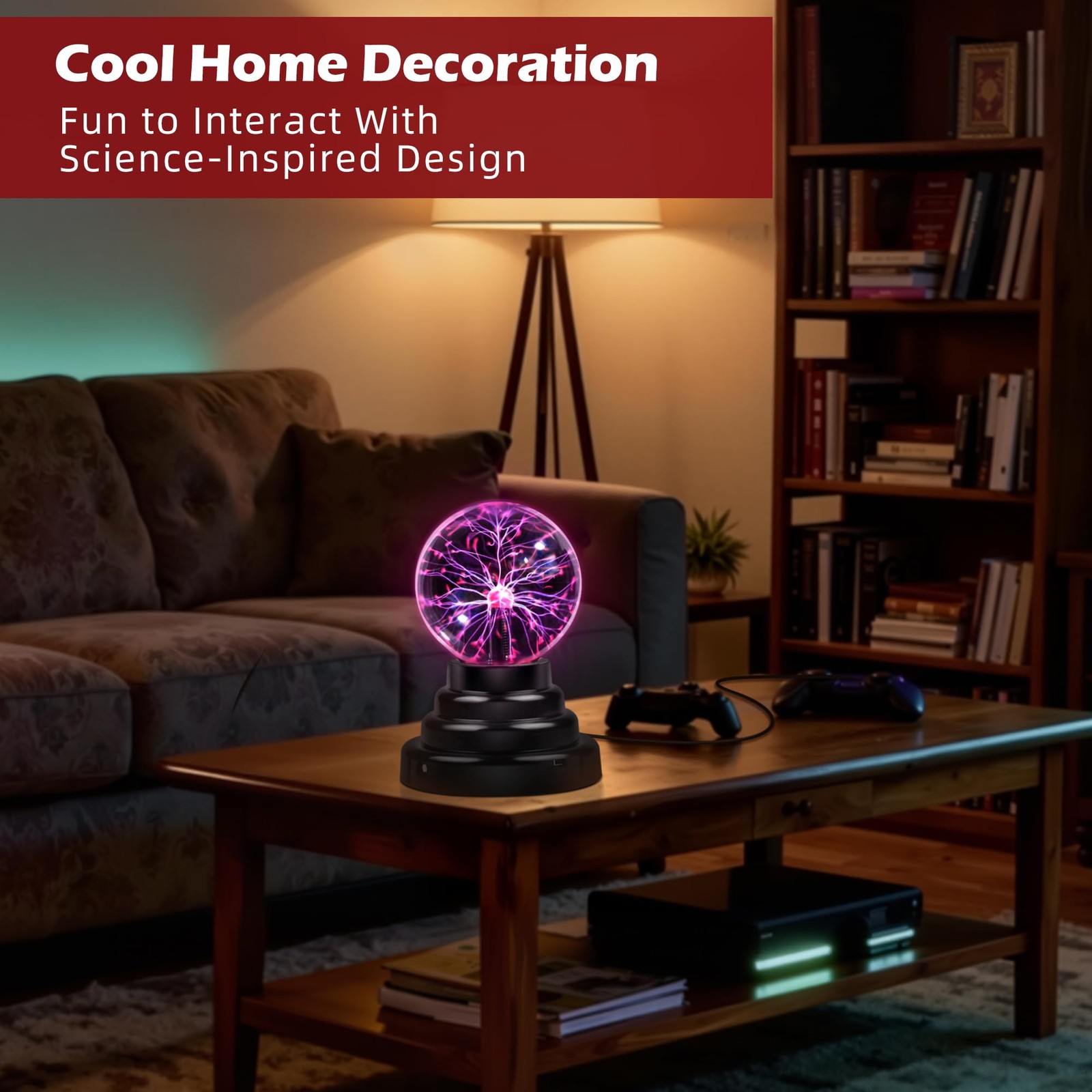 Plasma Ball Science Gift Touch Sensitive Plasma Globe Decorative Lamp Novelty…