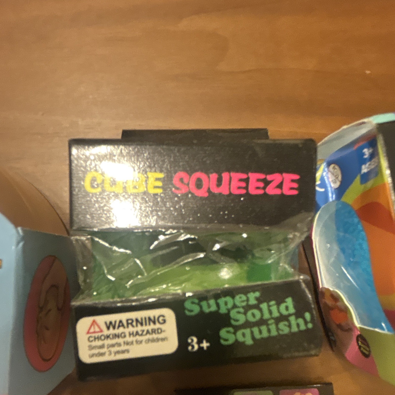 Nice Popsicle Lot of 5 Fidget Squeeze Toys Cube, Ball, Candy, Nice-Sicle, Bun 3+