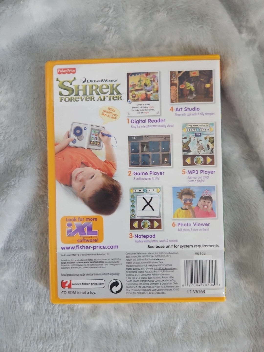 Fisher Price iXL Learning System Games Lot of 4 Games Cars Shrek Mickey Mouse