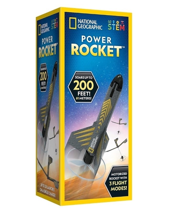 new NATIONAL Geographic POWER Rocket MOTORIZED Launcher 200 FT STEM
