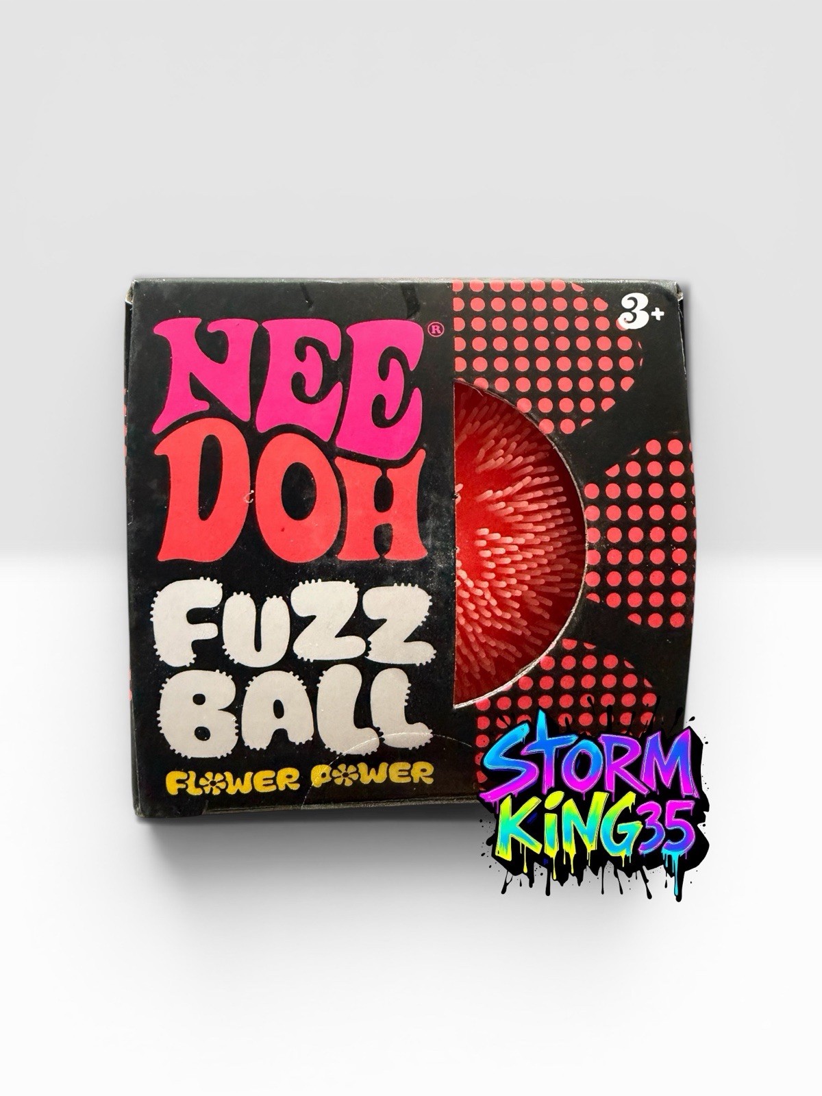 LOT OF 3: Nee Doh Needoh FUZZ BALL Flower Power The Velvet Squeeze Fuzzball NEW