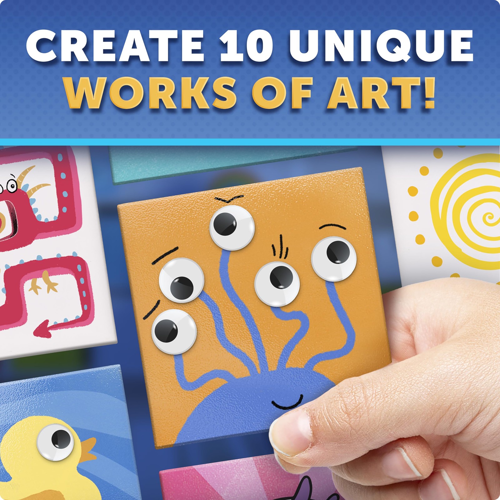 Blue Marble Magnetic Tile Art Craft Kit – Paint Your Own One Size, Multicolor