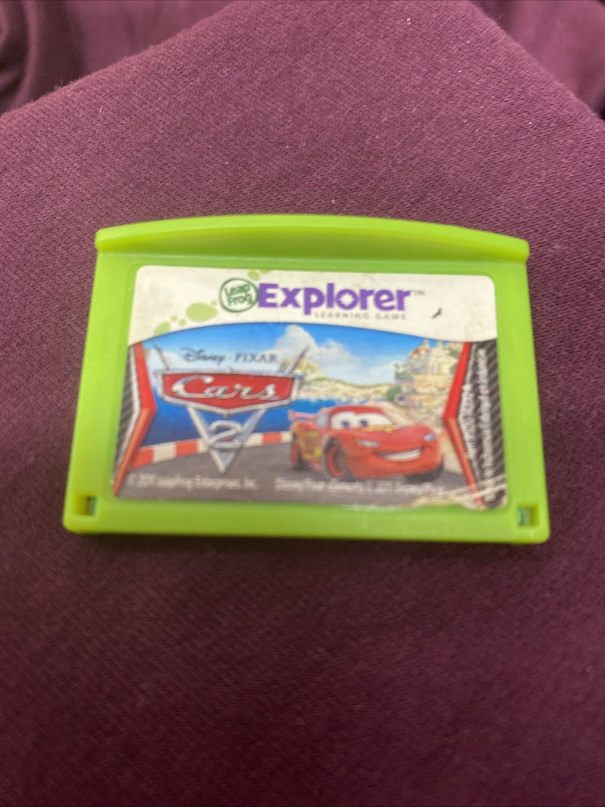 LEAP FROG EXPLORER Disney Pixar Cars 2 learning game cartridge