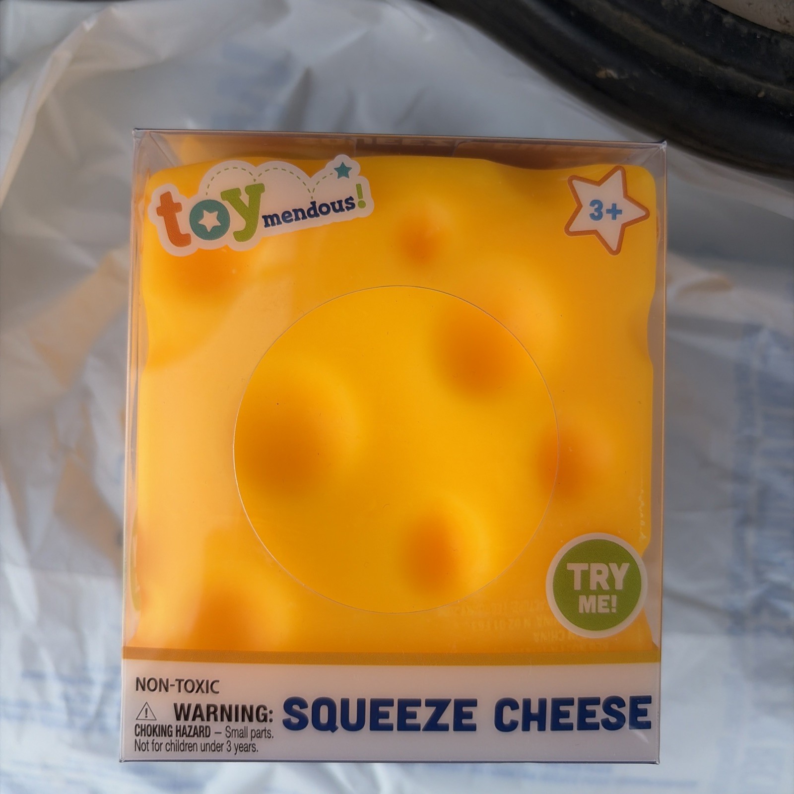 🧀 Squeeze Cheese Large Squishy Toy Toymendous – New in Box US Seller Fast Ship