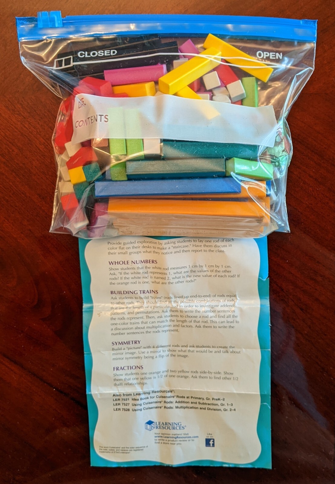 Learning Resources Cuisenaire Rods Small Group Set Plastic