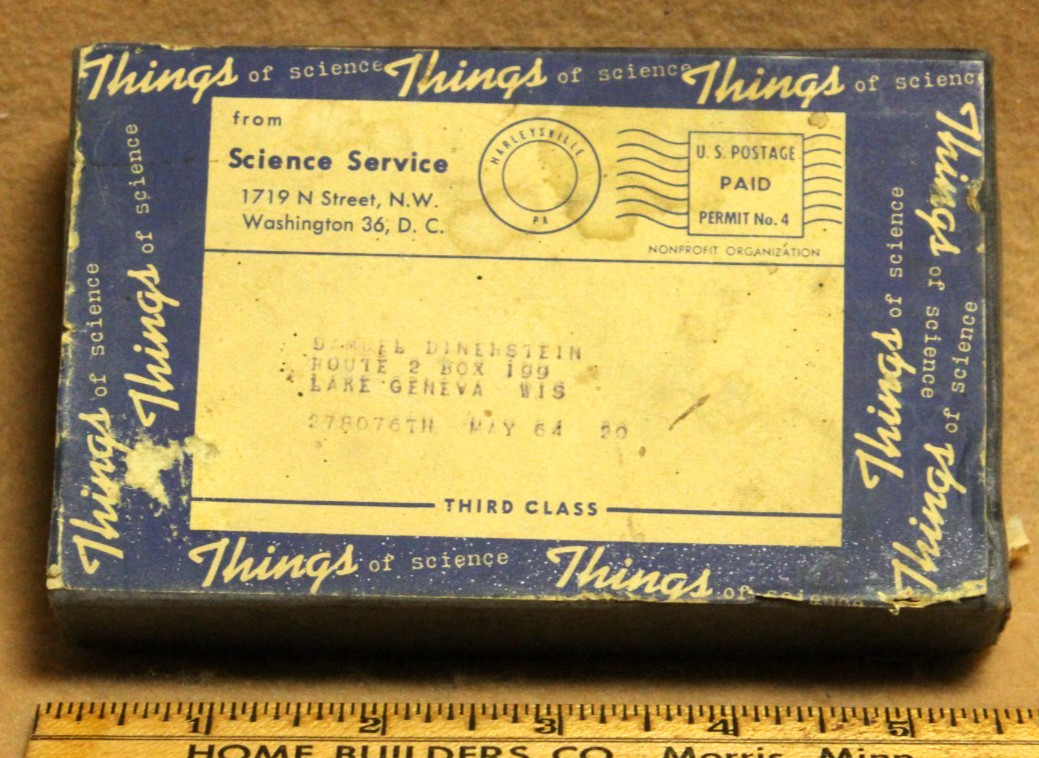 1963 THINGS of Science FOSSILS Unit No 274 by Science Service included 3 fossils