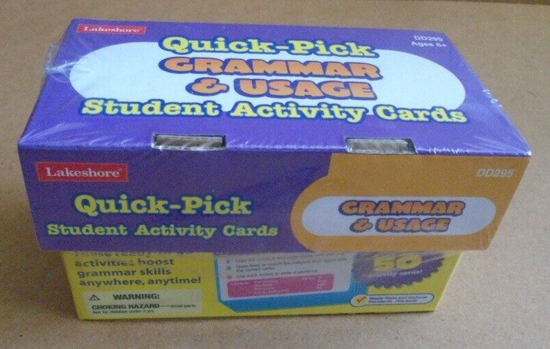 Lakeshore Quick-Pick Grammar & Usage Student Activity Cards DD295 NEW!
