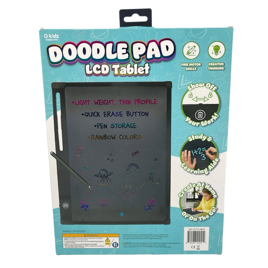 G Kidz Gabba Kidz Doodle Pad LCD Tablet 16” Drawing Writing Board Kids New