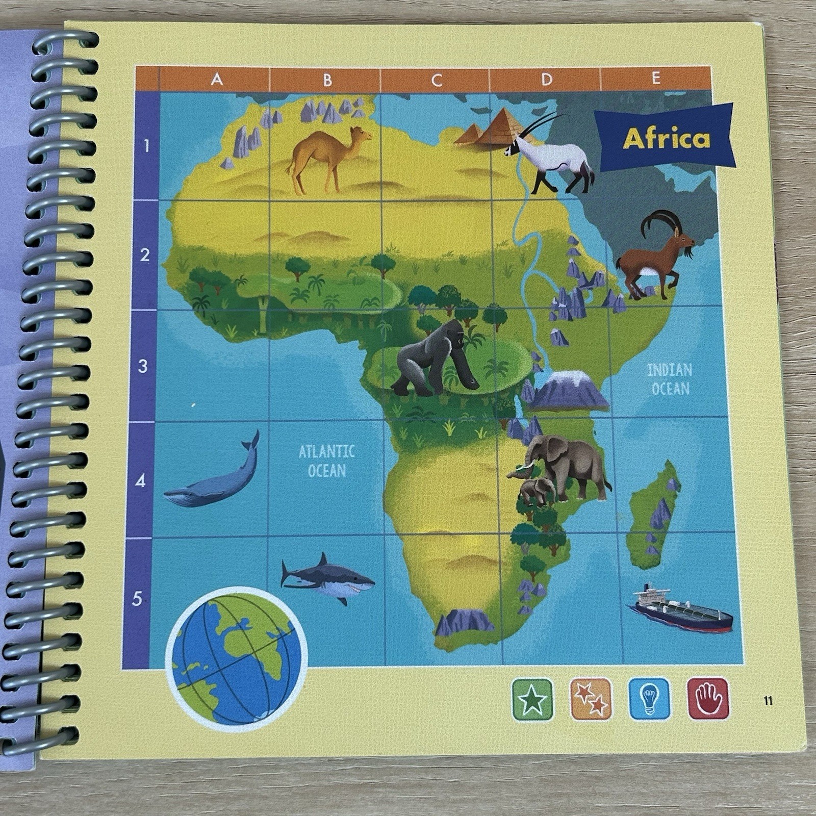 LeapStart Leap Frog Book Kids World Atlas with Global Awareness Level 3 Ages 4-6