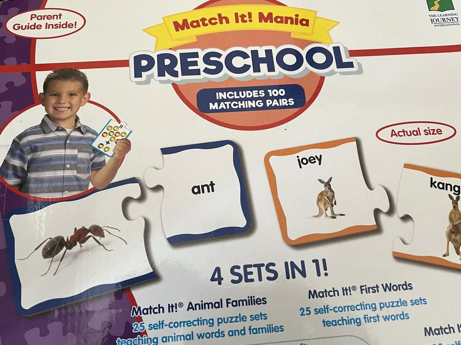 Match It! Mania Preschool, 4-6 Years, Mathematics, First Words (Unused)