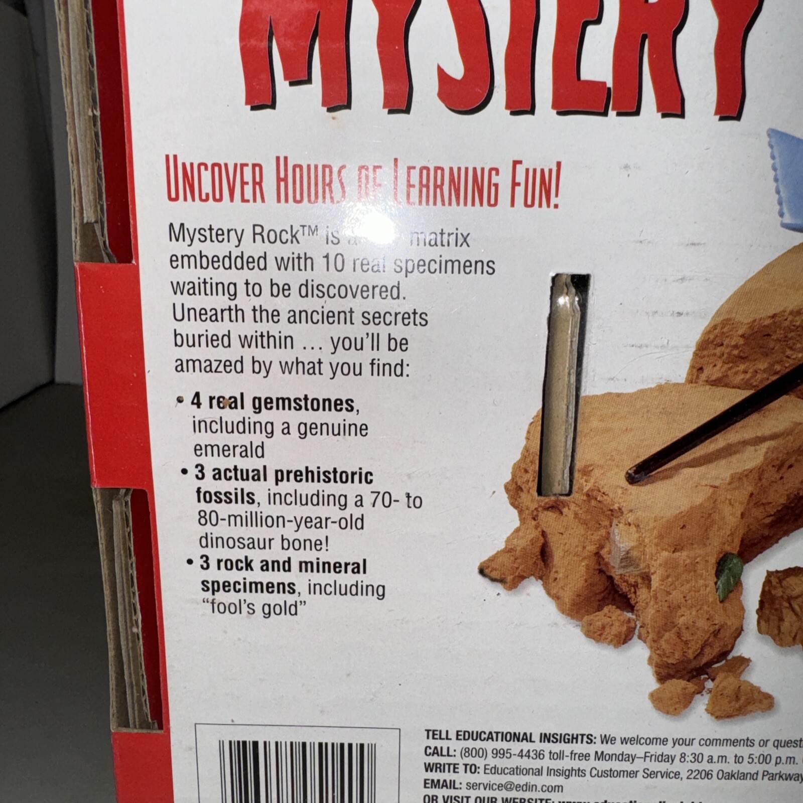 New In Box GEOSAFARI Proepector’s Mystery Rock Excavate 10 Real Specimens Age 7+