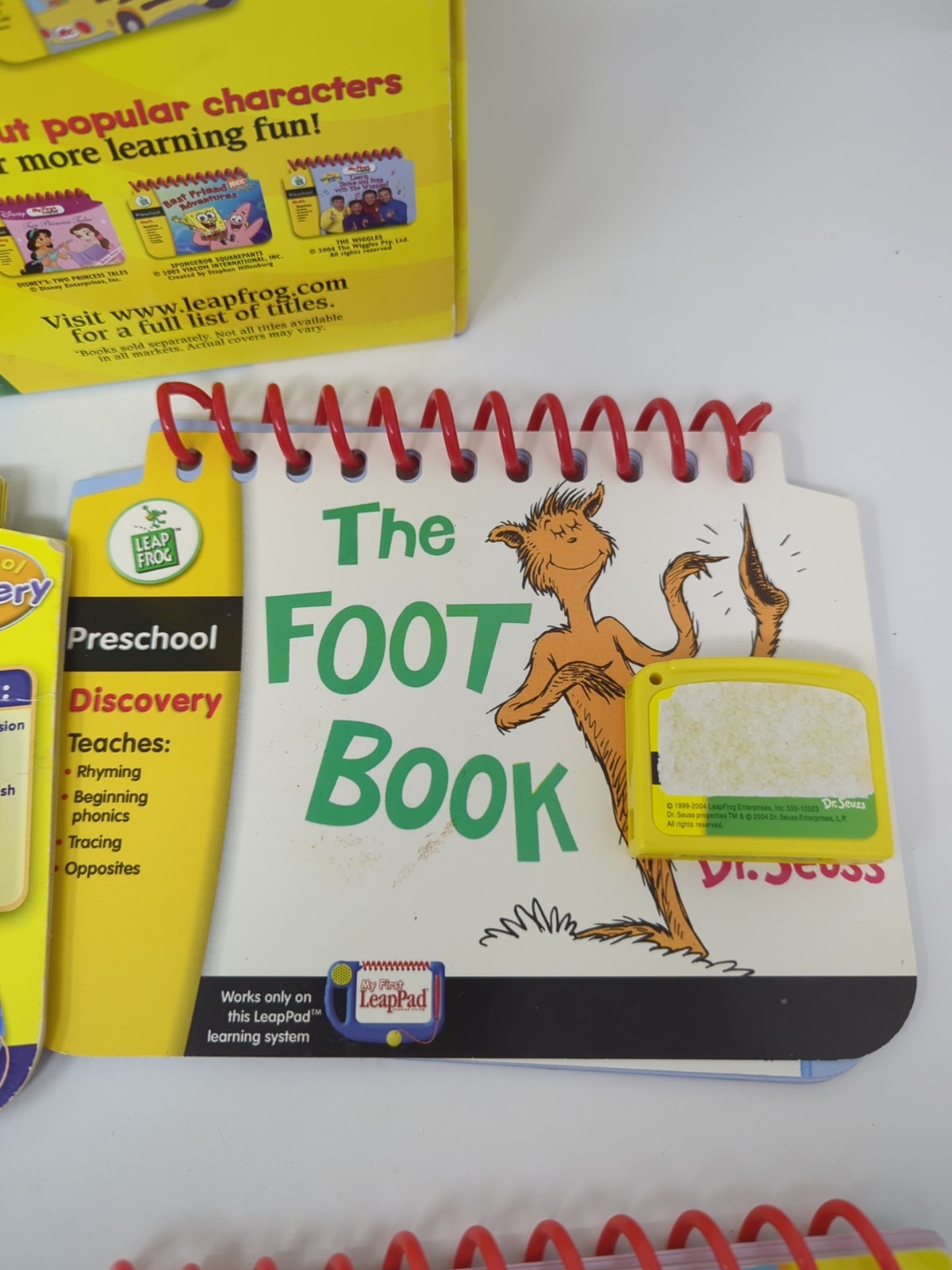 Leapfrog My First Leappad School Bus Learning System W/ 8 Books + 7 Cartridges