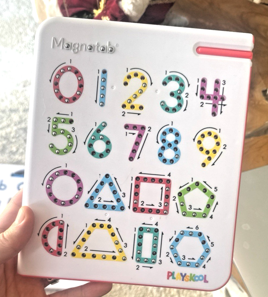 Playskool Magnatab Numbers & Shapes Magnetic Board Toy – Learning Tablet