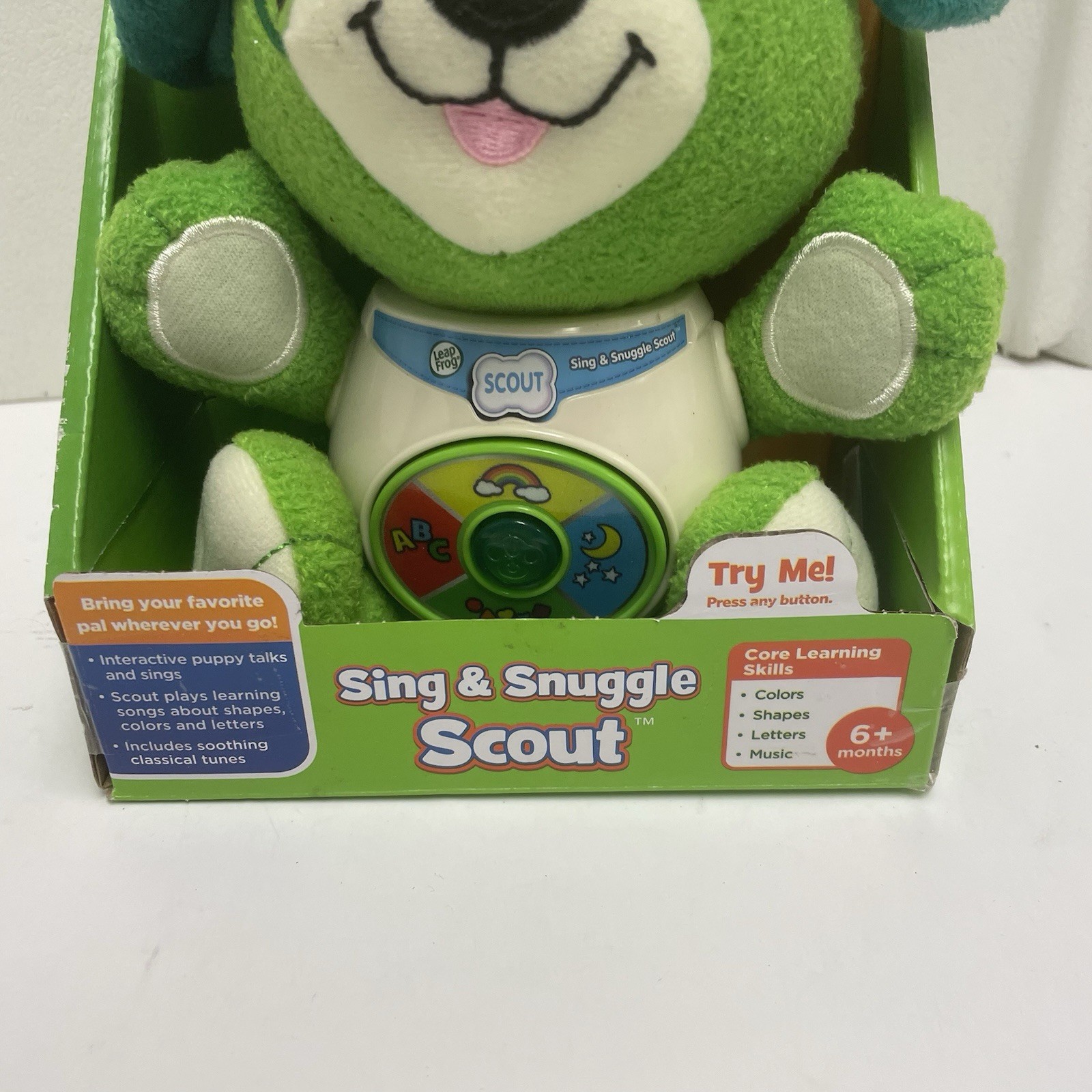 Sing And Snuggle 8″ Scout By Leap Frog Interactive Plush Age 6+Month Green