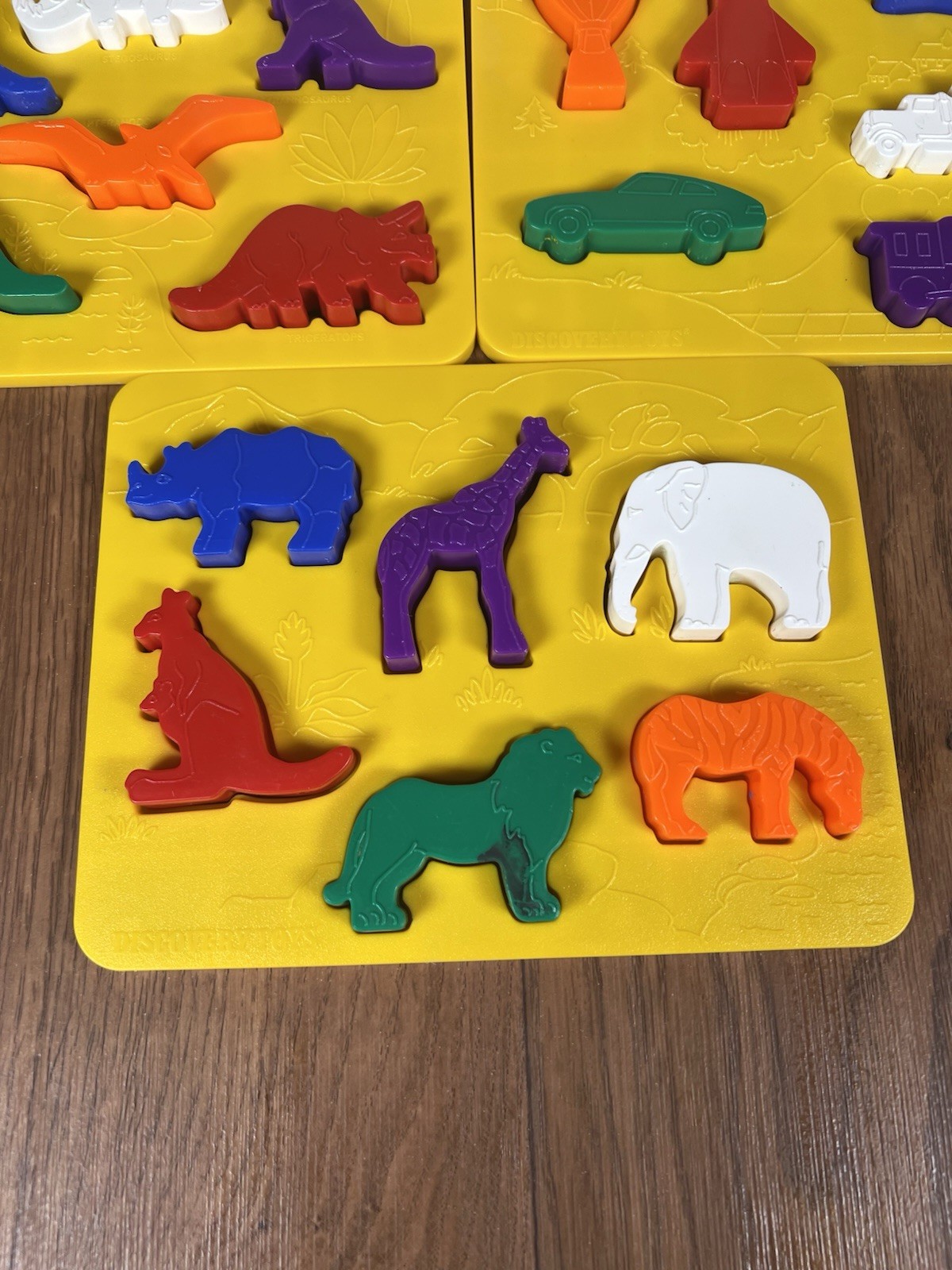 1990 VTG PLACE AND TRACE PUZZLE STENCIL SET Discovery Toys Complete