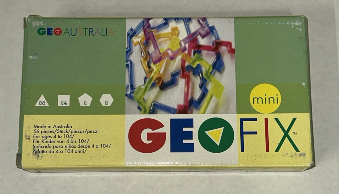 Mini GeoFix Building Toy STEM Snap Together Shapes Construction Learn 50+ Pieces