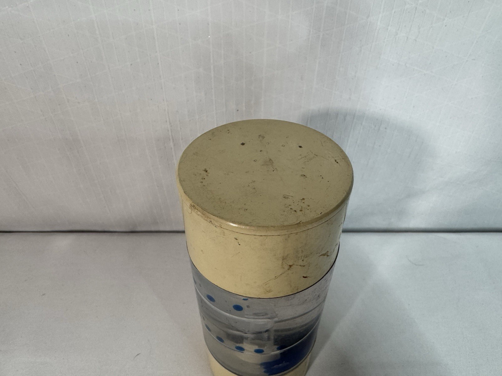 RARE VTG 80s Lyon Company White/Blue Spiral Liquid Motion Timer Desk Toy