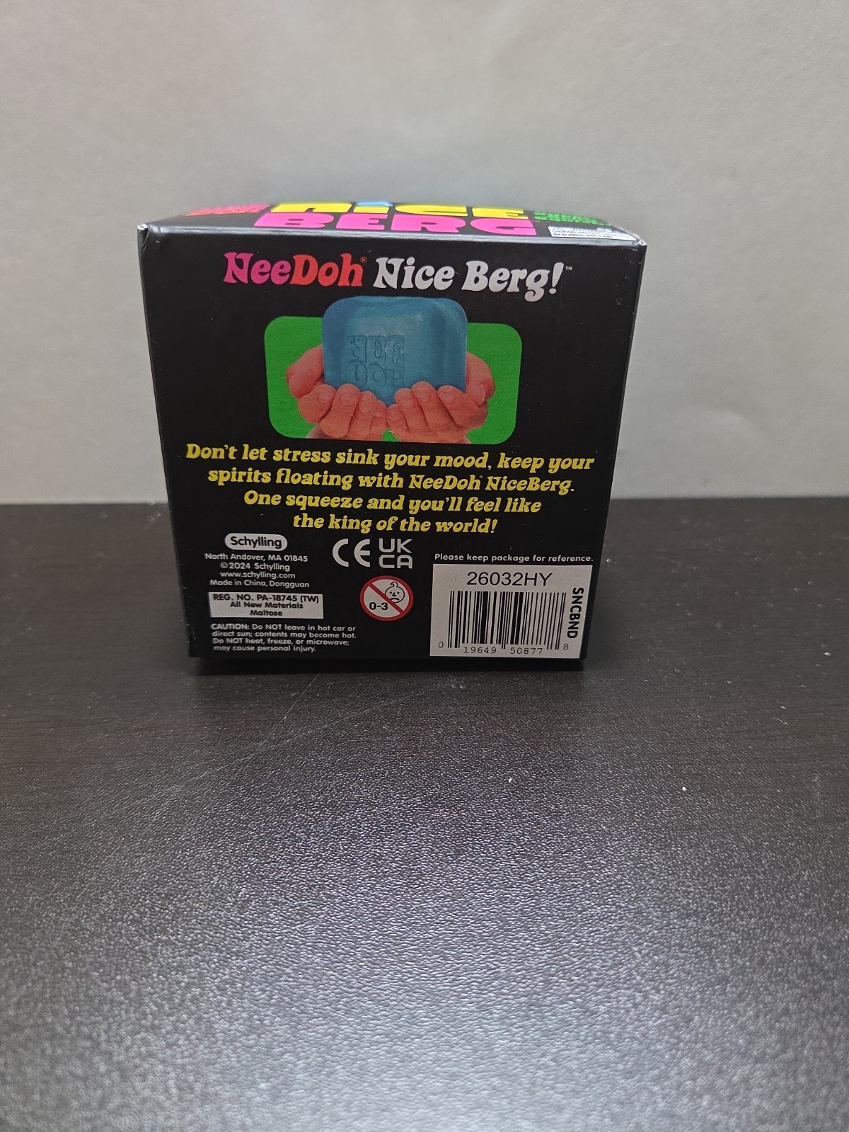 NeeDoh Nice Berg Blue XL Giant Nee Doh Niceberg Solid Squish Cube