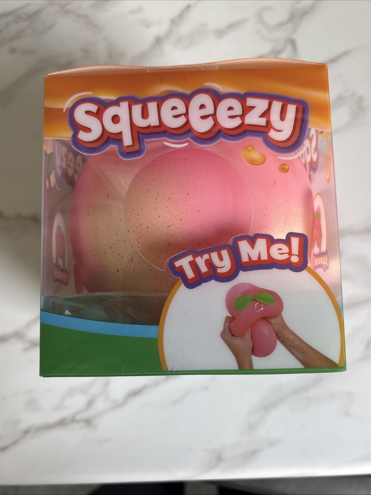 Peach Squishy Sunny Days Jumbo Squeezy Toy Stress Relief Sensory Fidget NEW 🍑🍑