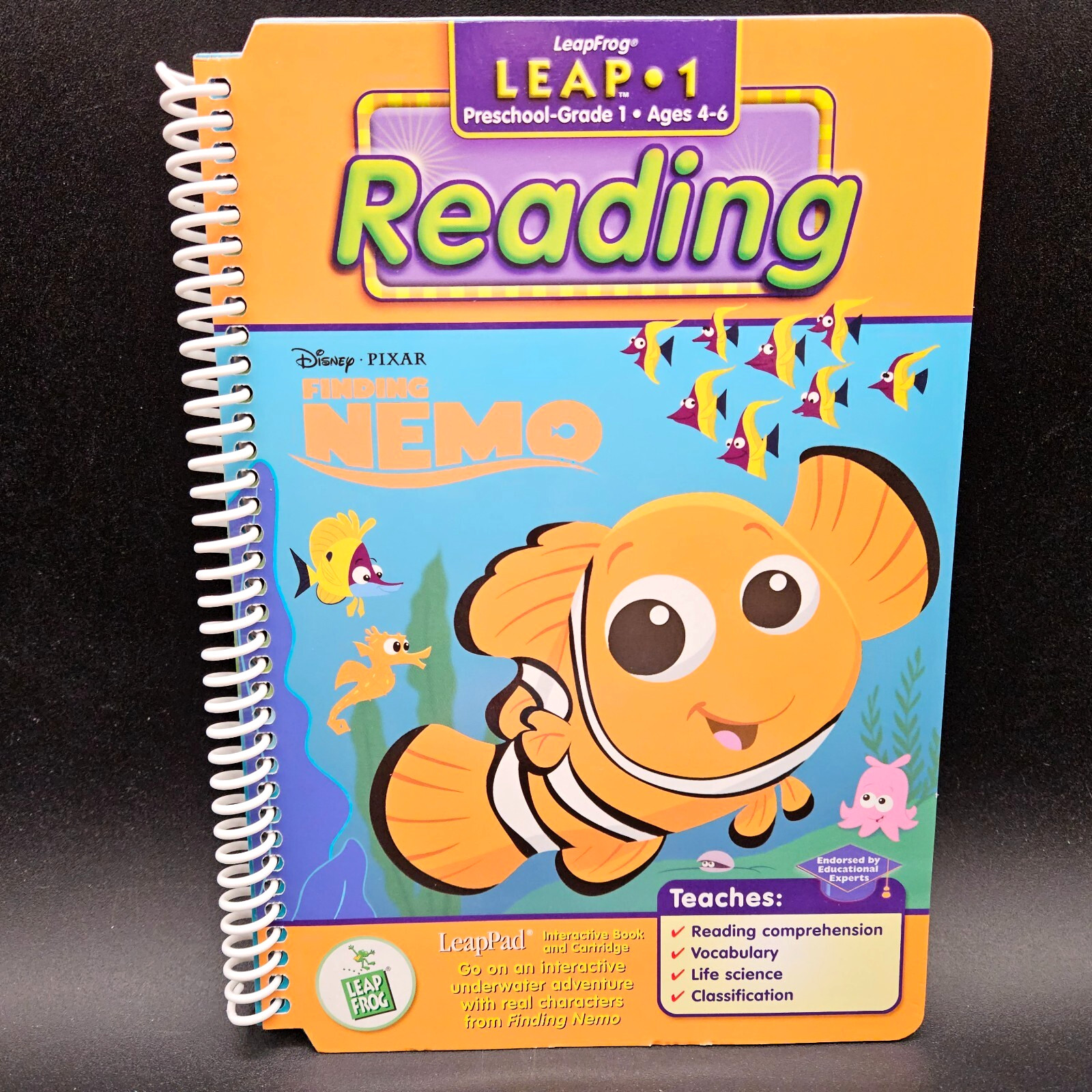LeapFrog LeapPad Leap 1 Reading Book Finding Nemo Preschool 1st Grade Ages 4-6