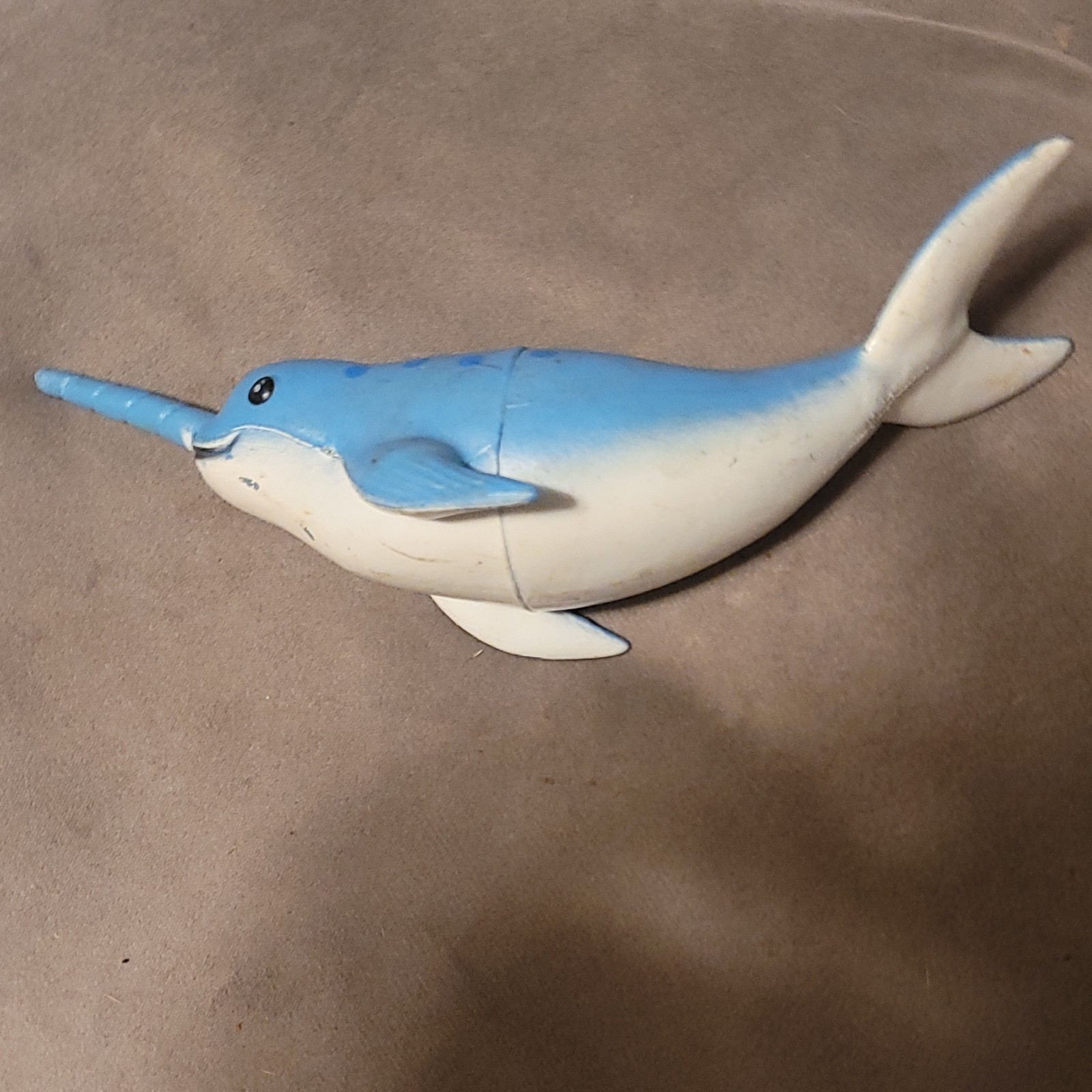 Blue and White Narwhal Educational Toy Figure Figurine Ages 4-7 8-11 Years