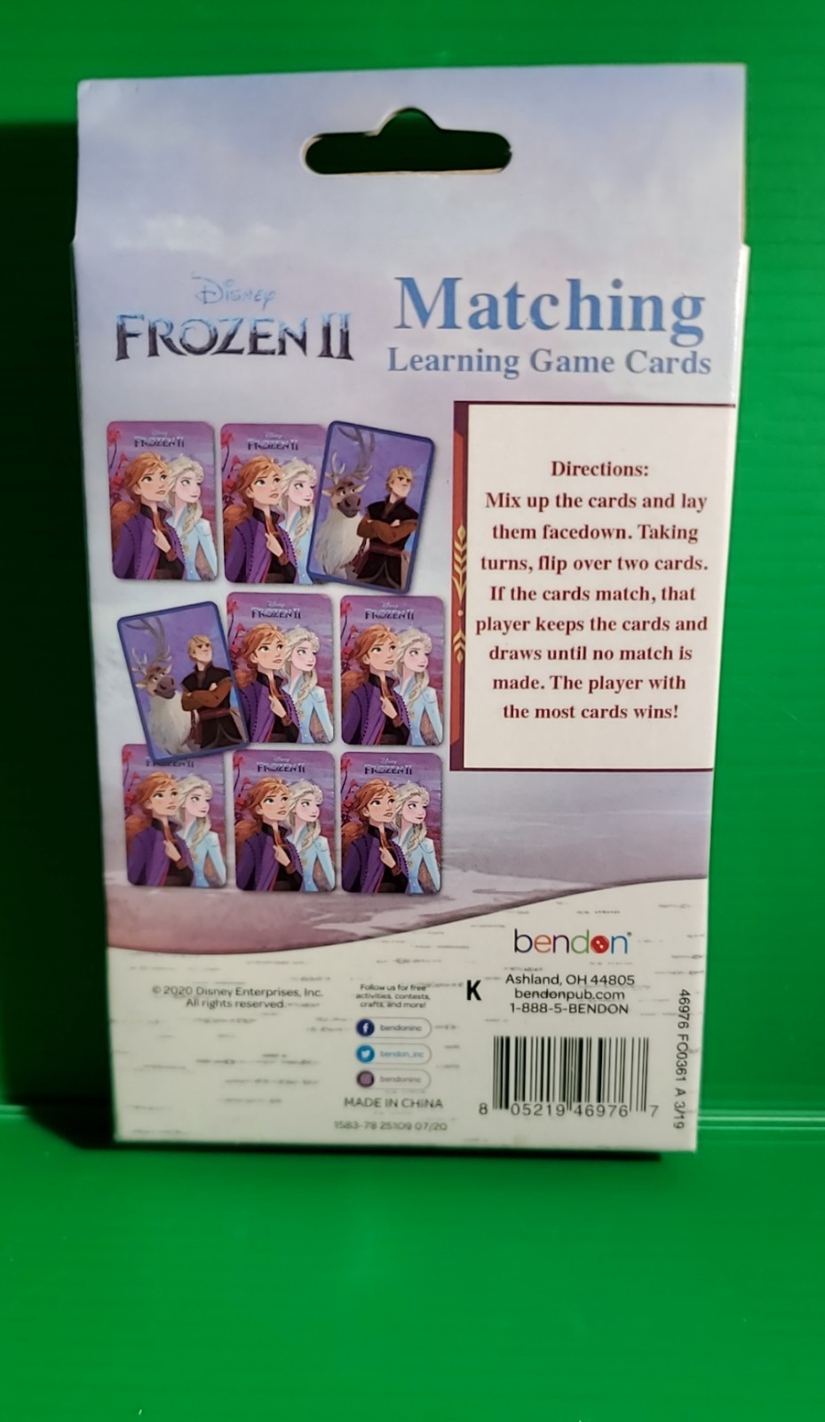 Frozen 2 Matching Game Flash Cards 36 Cards for Ages 3 plus