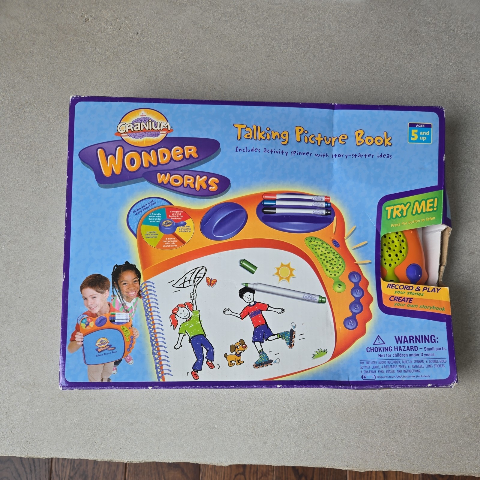 Cranium WONDER WORKS Talking Picture Book DRAW & RECORD STORIES See Description