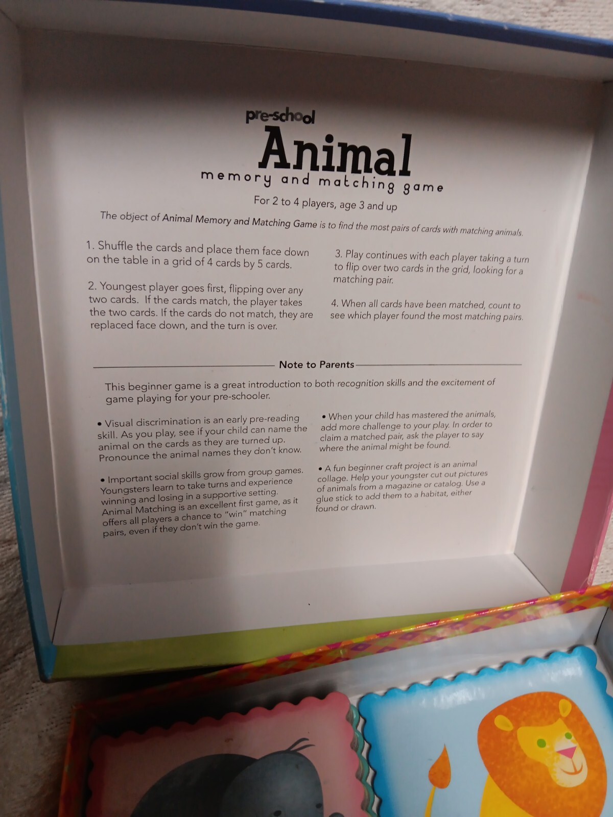Eeboo Animal Memory And Matching Game Preschool Complete 2017 Rare Kids Game
