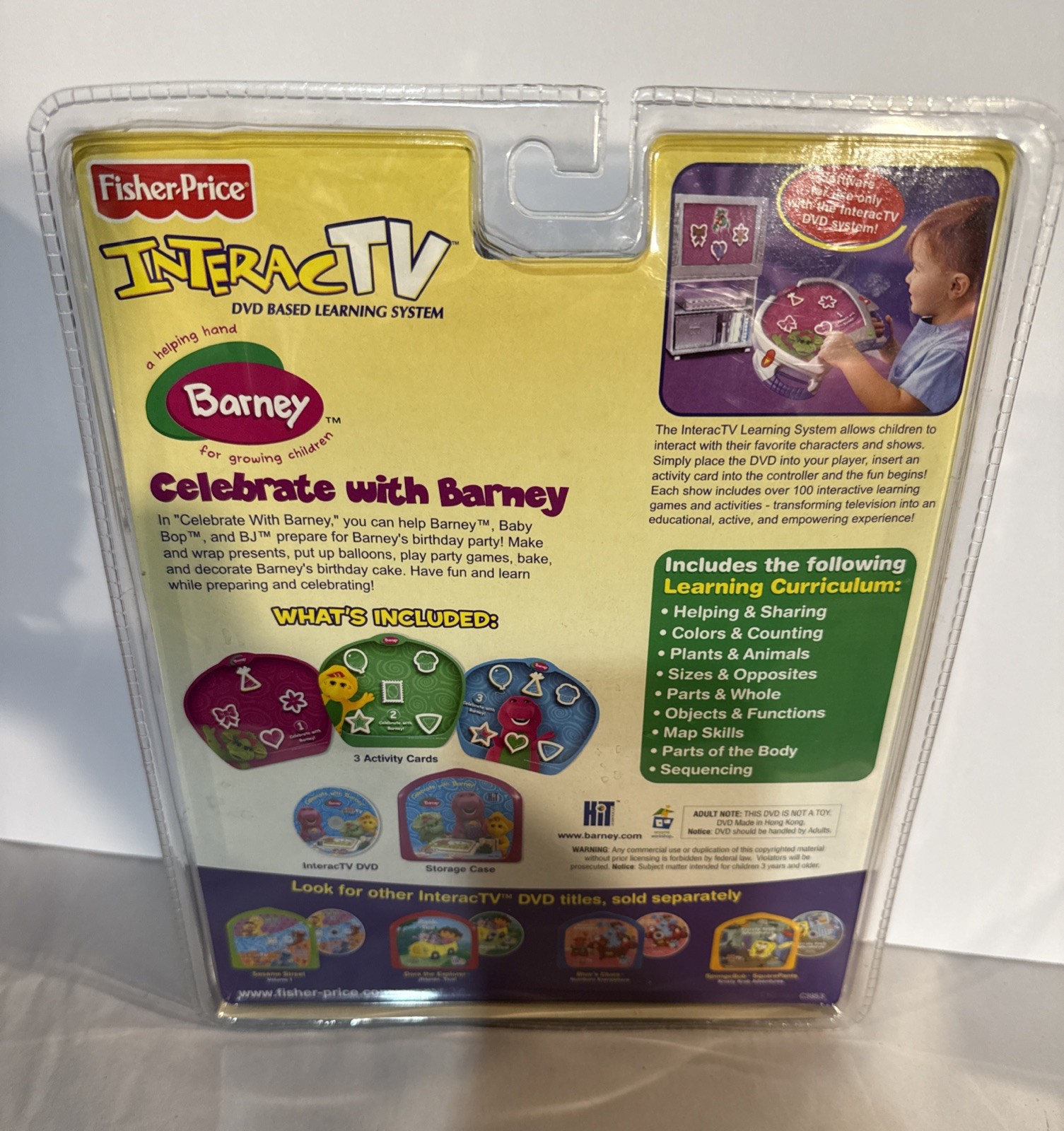 Barney Fisher Price Interac TV DVD Based Learning System Celebrate With Barney