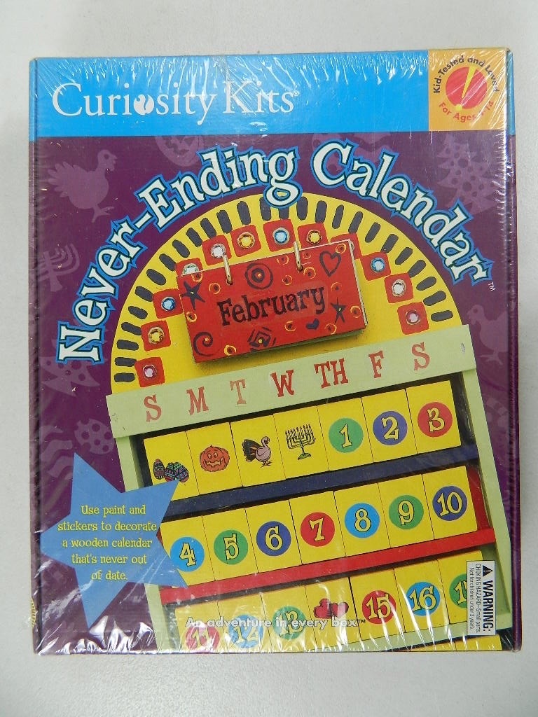 Curiosity Kits Never Ending Calendar Kids 4 and Up Arts Crafts Learning Toy