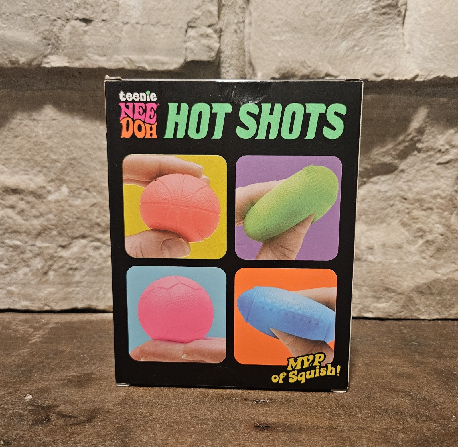 Teenie Nee Doh Hot Shots Stress Balls 4 Pack Squishy Toys NEW