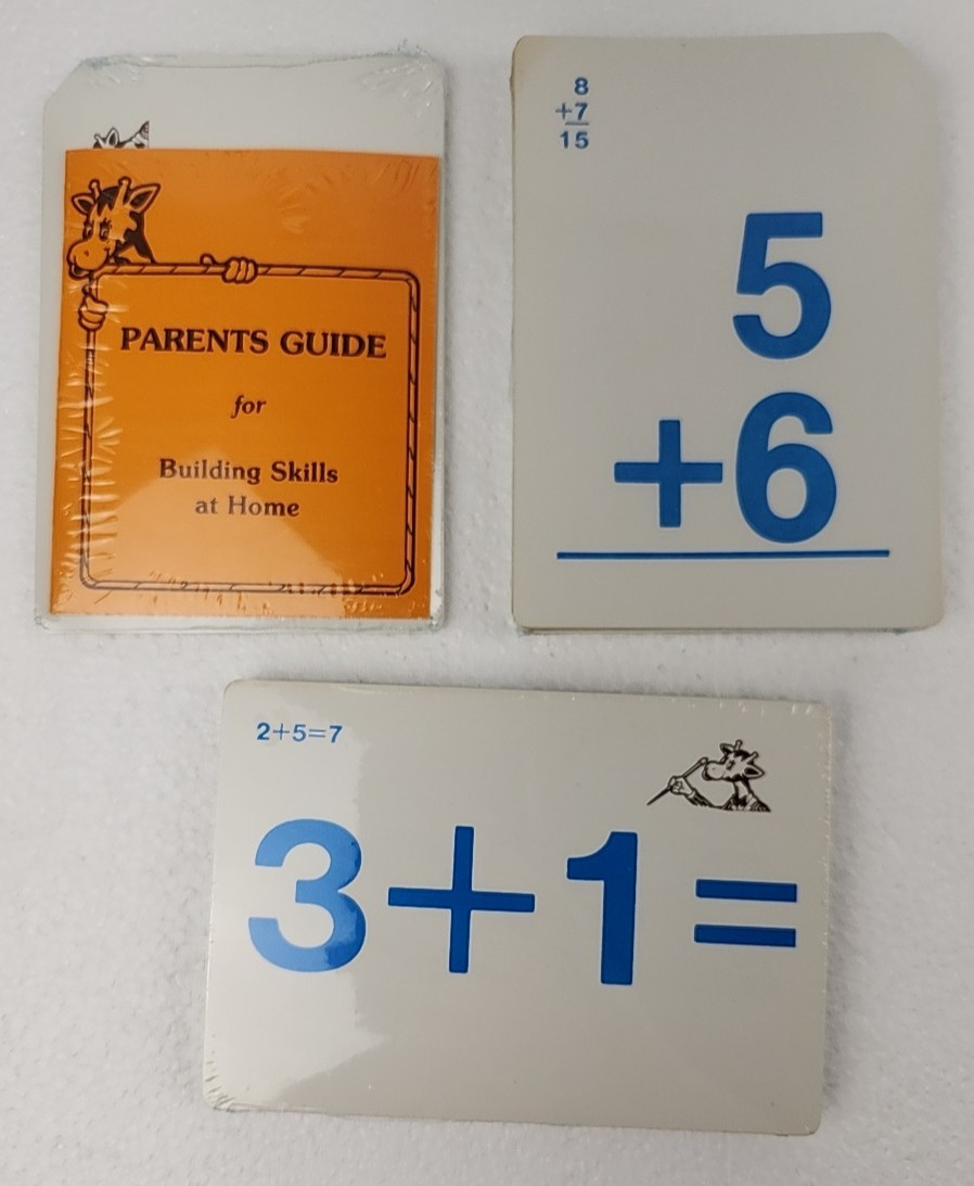 ✅ TOYS R US Geoffrey Addition Flash Cards – 1979 – Resealed!