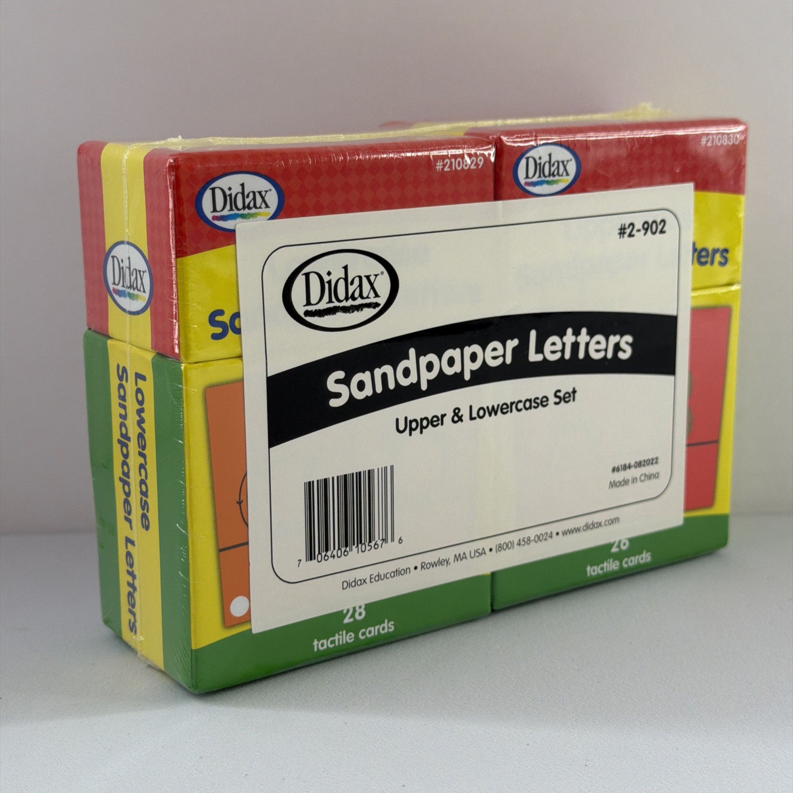 Didax Sandpaper Letter Set – Upper and Lowercase Letters 54 Pieces – SEALED