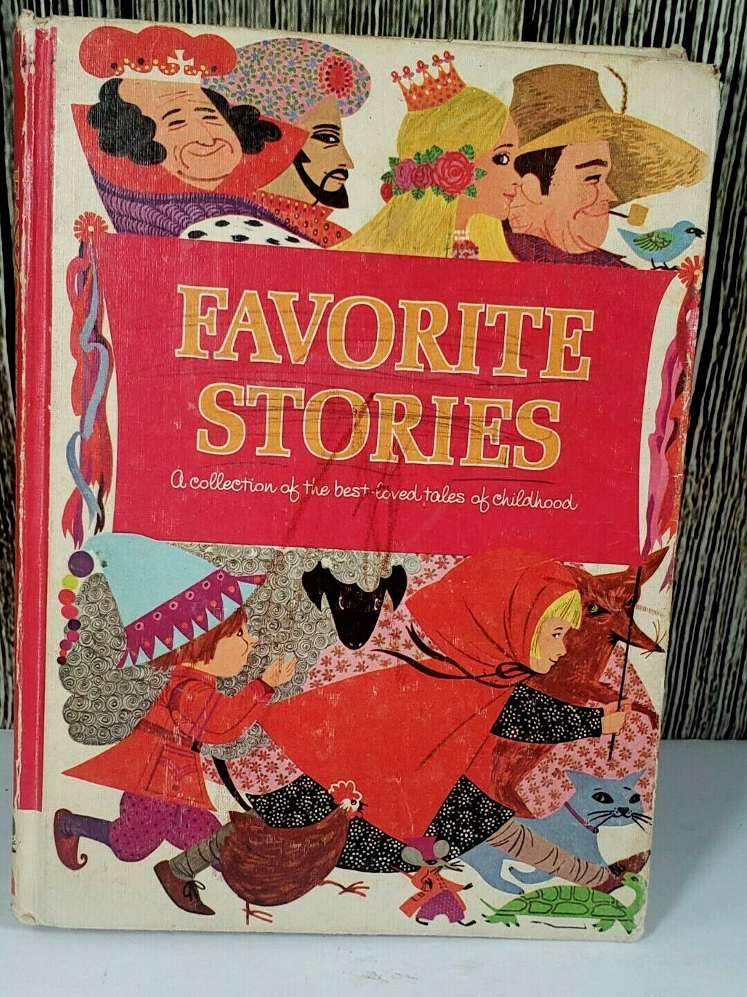 FAVORITE STORIES BOOK Chicken Little Jack & Beanstalk Peter Rabbit Vintage 1968