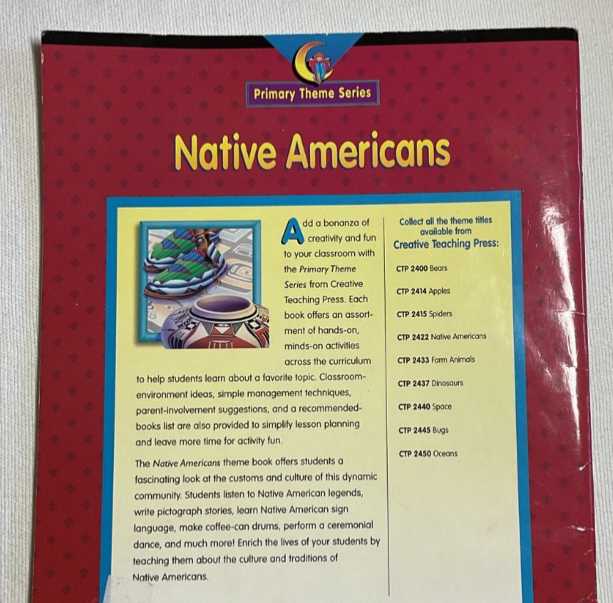 CREATIVE TEACHING PRESS Native Americans Activity Book Grades 1-3 NEW