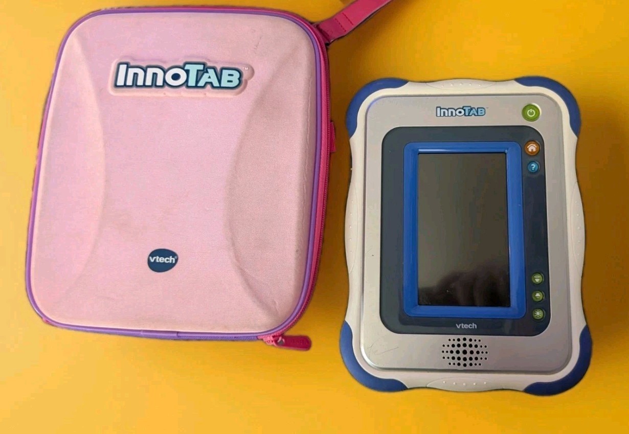 VTech InnoTab learning Tablet TESTED Bundle w/ Case SpongeBob game 4GB SD card