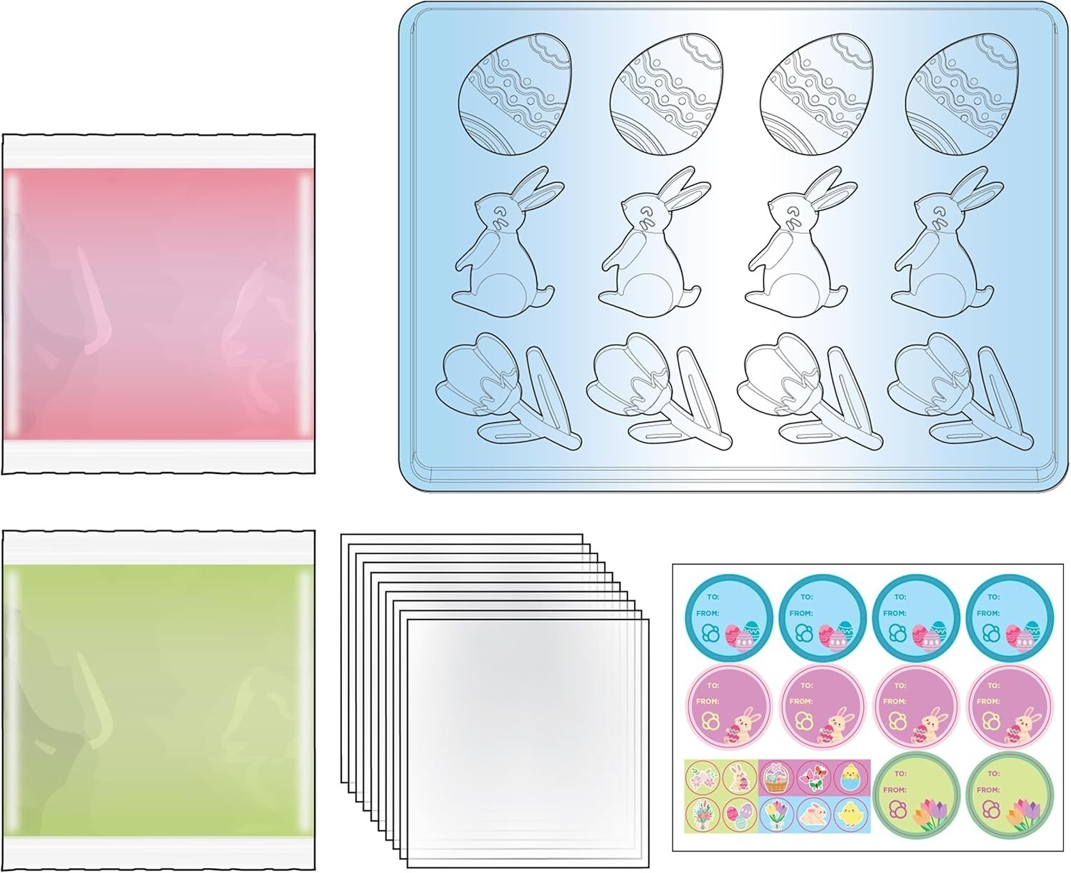 Tasty Labs Gummy Candy STEM Kit – Bunnies, Eggs & Tulips | Make Springtime-Sh…