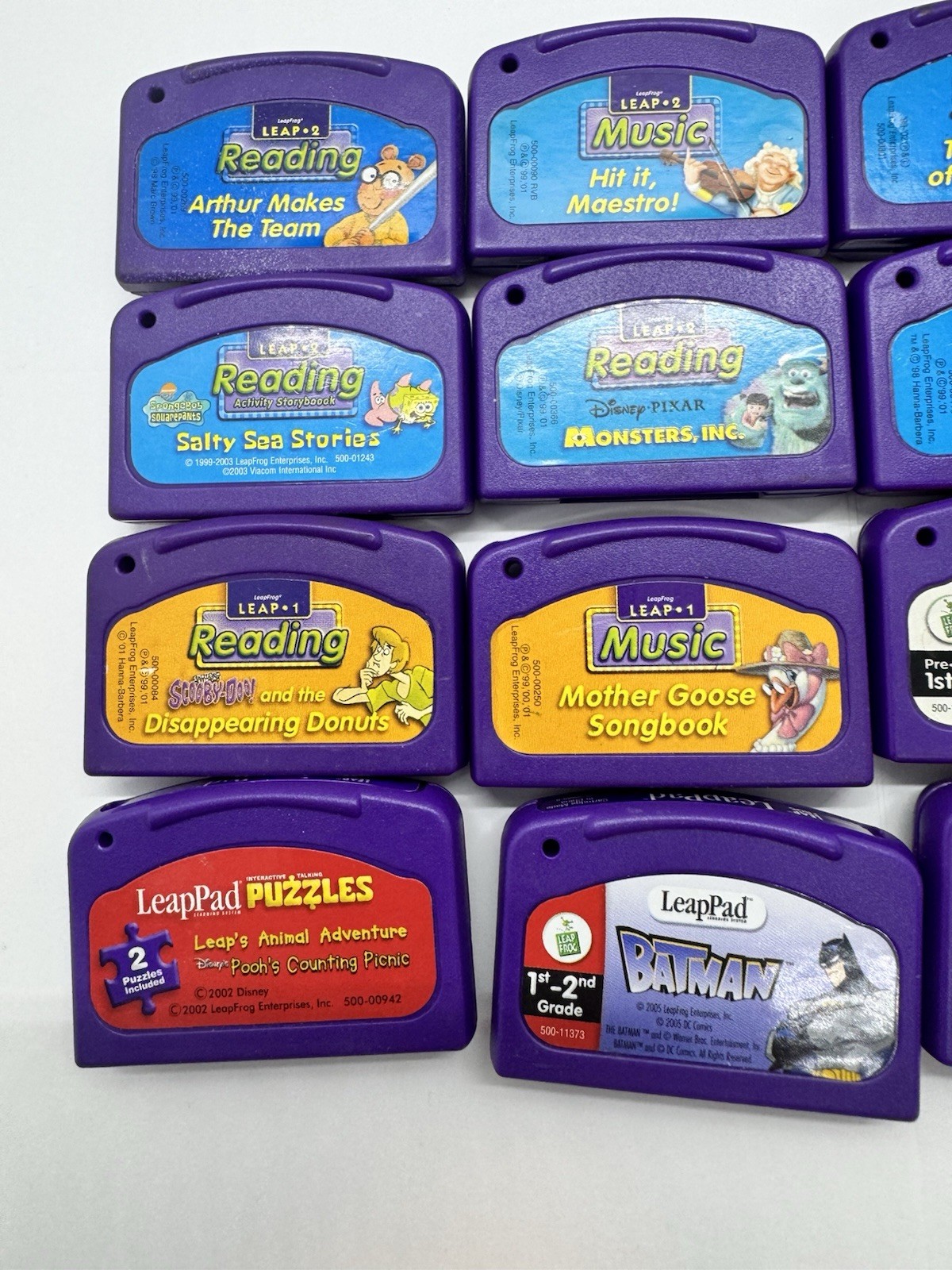 Leap Frog LeapPad Lot of 12 Assorted Learning Game Cartridges Pre K And Up L8