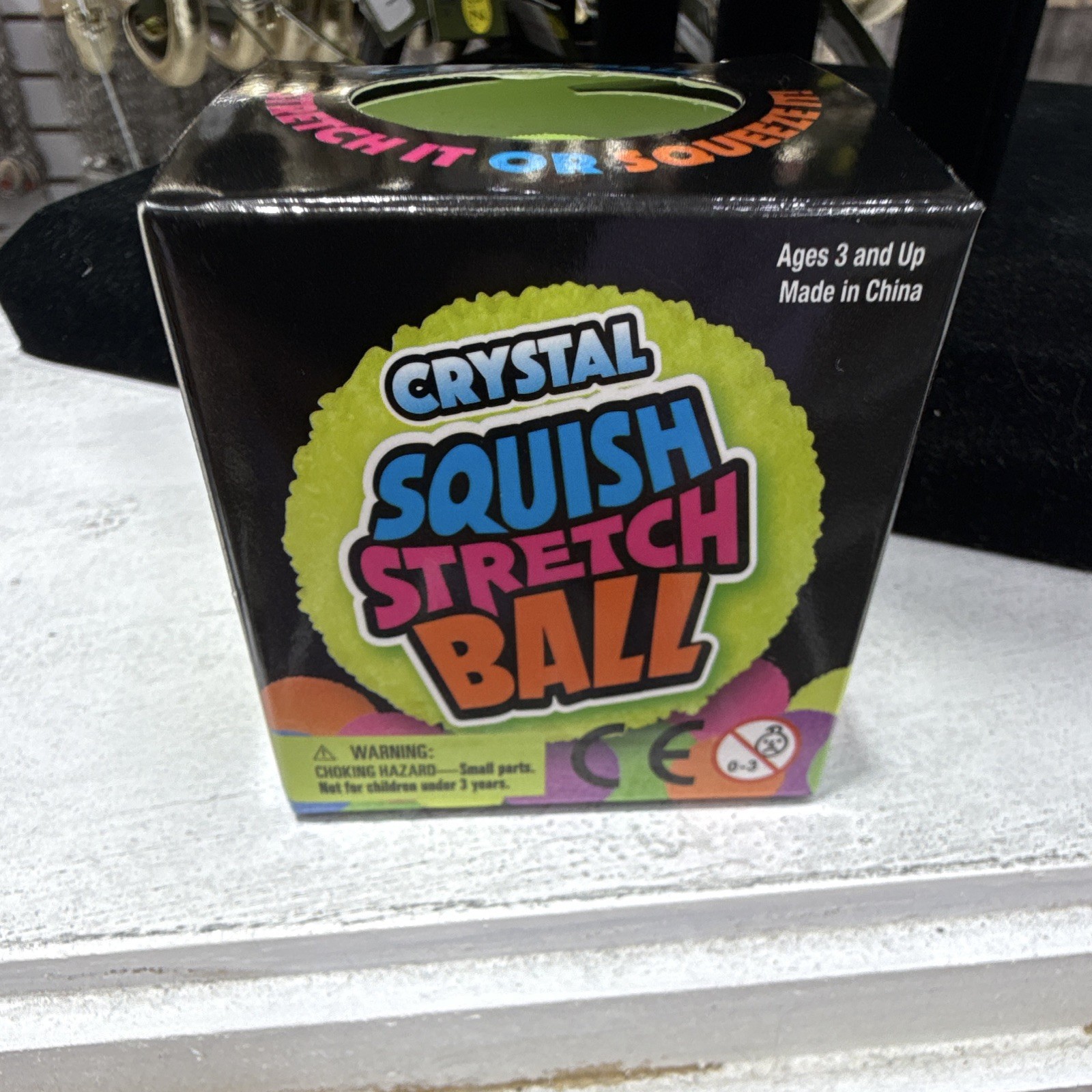 Crystal Squish Stretch Ball Green Sensory Toy for Ages 3 and Up